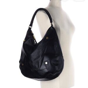 Foley + Corinna Black Leather Hobo Bag – Gold Hardware